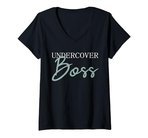 Damen Undercover Boss T-Shirt mit V-Ausschnitt Damen Undercover Boss T-Shirt mit V-Ausschnitt von Herzgedanke