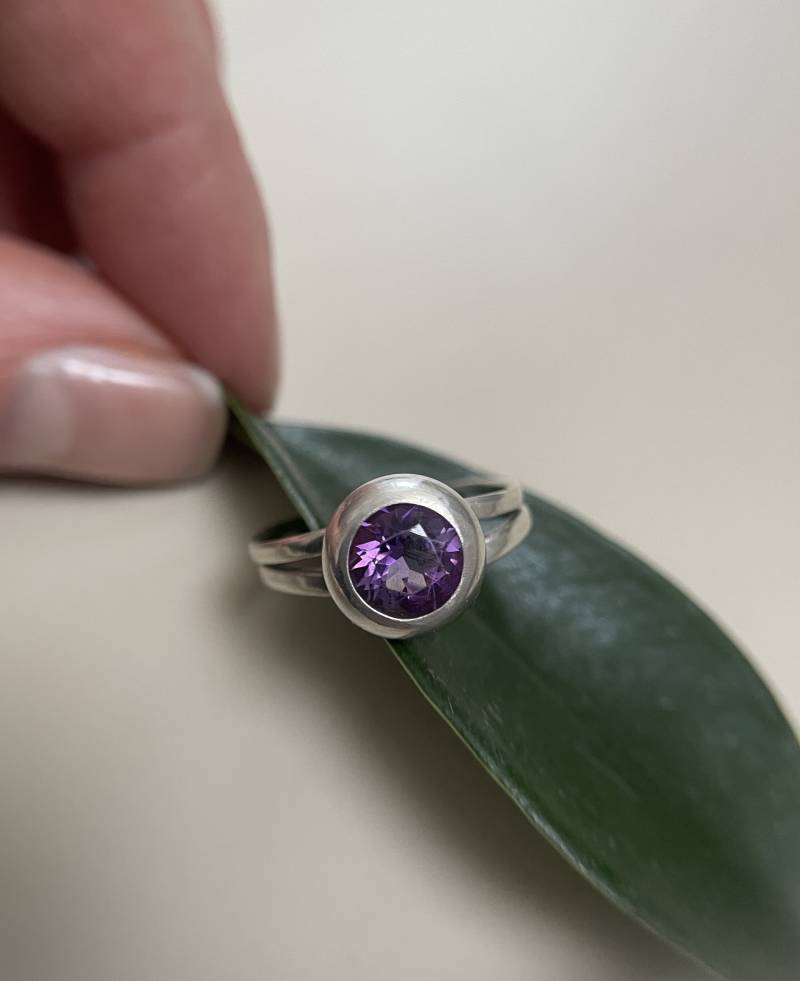 Silberring Verstellbar | 925 Mit Amethyst Silberring Verstellbar | 925 Mit Amethyst von HerzglanzShop