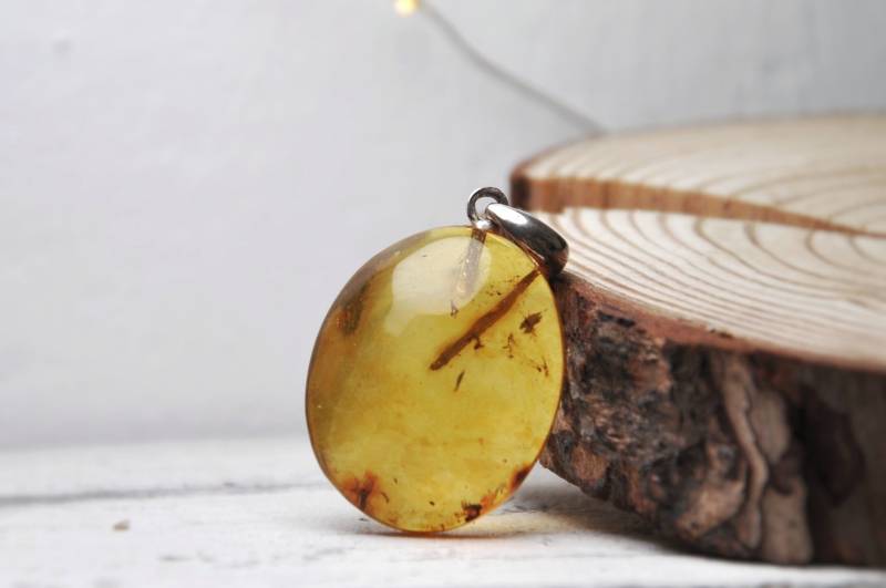 Bernstein Anhänger Gelb Einzelstück - Fashion Accessoires Silber Herzgoettin von Herzgoettin