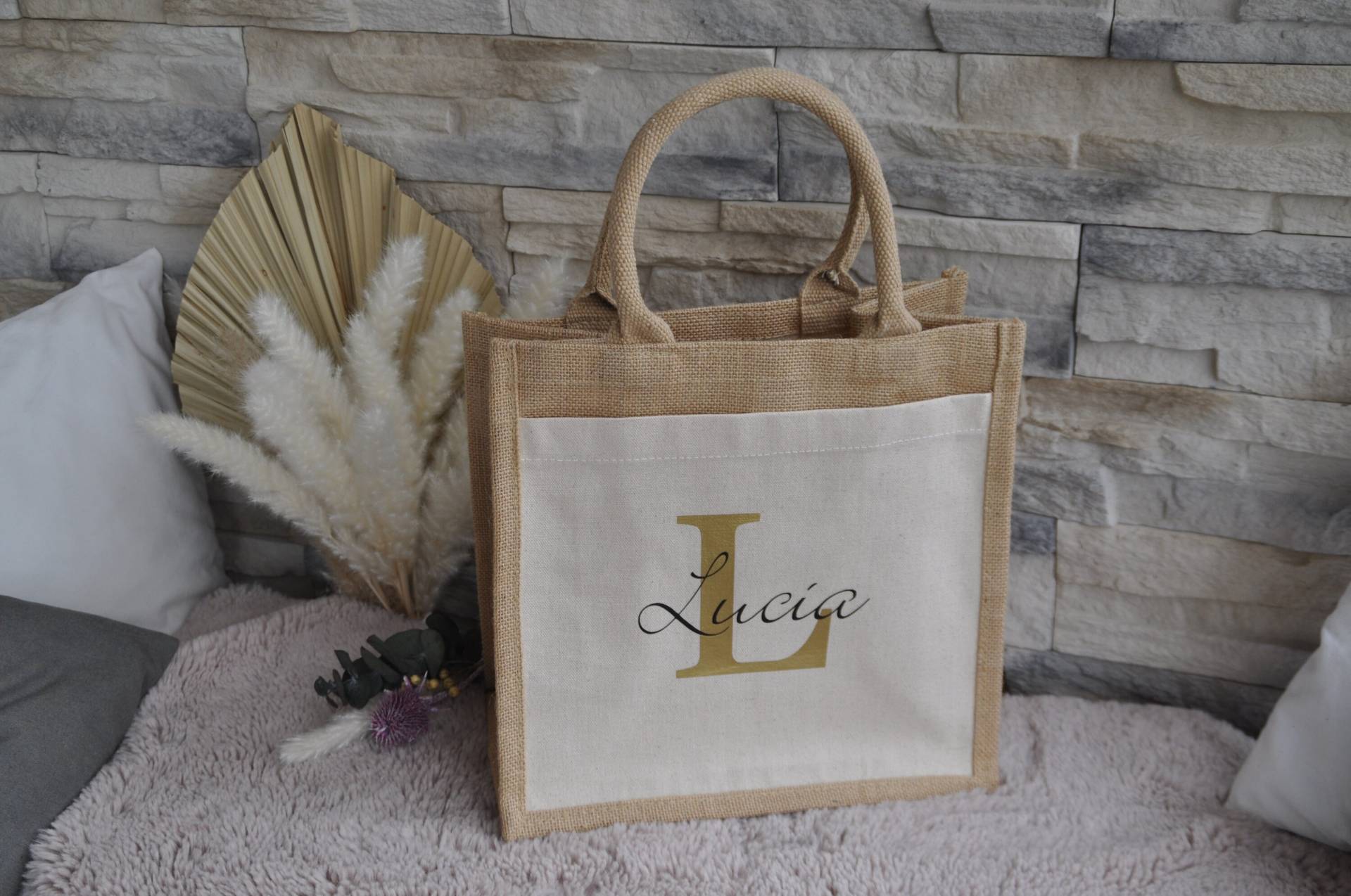 Personalisierte Jutetasche Mit Initialien, Versch. Farben, Geschenk, Mitbringsel Personalisierte Jutetasche Mit Initialien, Versch. Farben, Geschenk, Mitbringsel von HerzleDesign