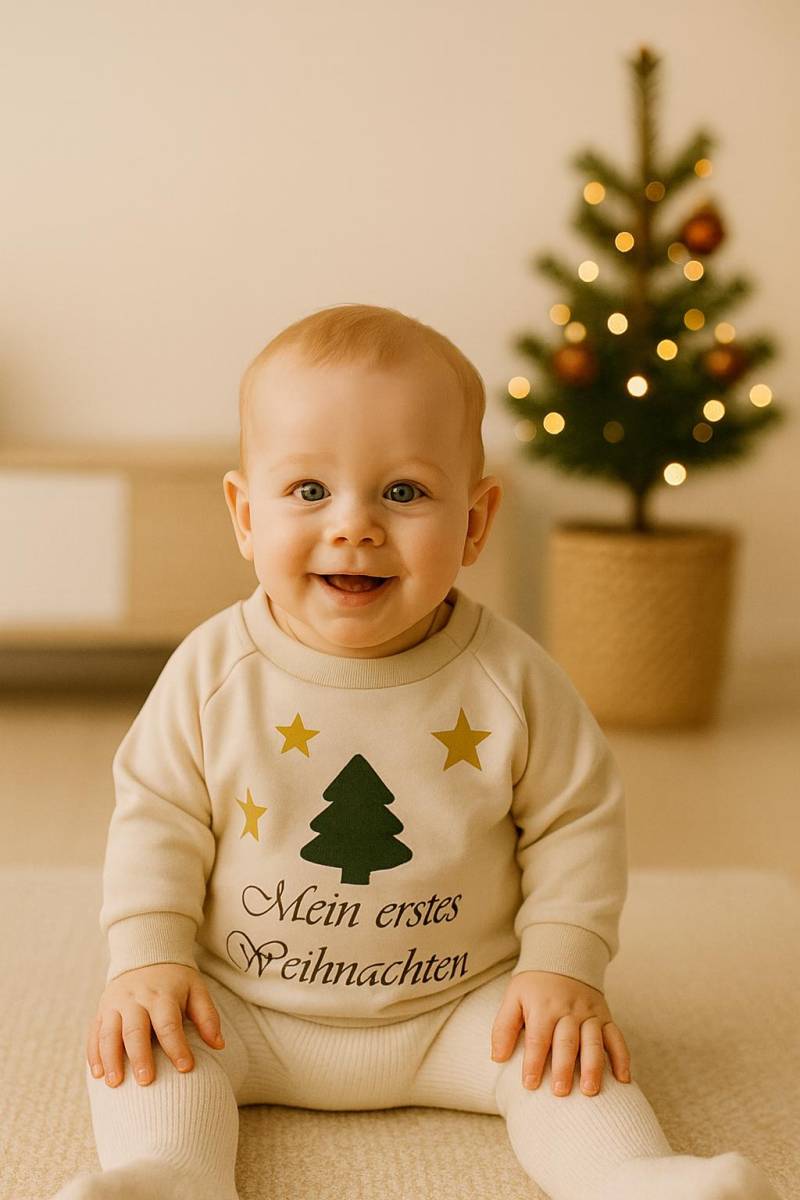 Weihnachten Pullover Kind Baby Mädchen Junge " Mein Erstes Herzlichbysebastian von HerzlichbySebastian