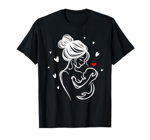 Liebevolle Mama Baby Umarmung Herz Geschenkidee Kind Geburt T-Shirt Liebevolle Mama Baby Umarmung Herz Geschenkidee Kind Geburt T-Shirt von Herzliche Geschenkidee für Mütter und Neugeborene