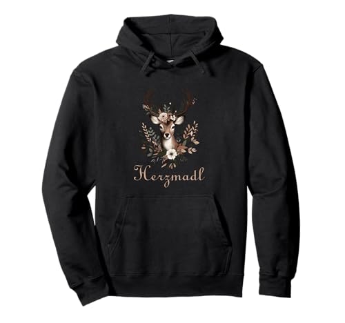Herzmadl Damen Oktoberfest Volksfest Hirsch Blumen Trachten Pullover Hoodie Herzmadl Damen Oktoberfest Volksfest Hirsch Blumen Trachten Pullover Hoodie von Herzmadl Damen Oktoberfest Volksfest Bayern