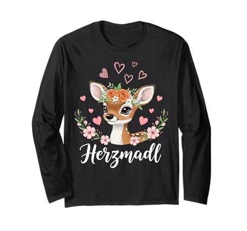 Herzmadl Hirsch Passend für Oktoberfest Damen Trachtenshirt Langarmshirt Herzmadl Hirsch Passend für Oktoberfest Damen Trachtenshirt Langarmshirt von Herzmadl Damen Trachten