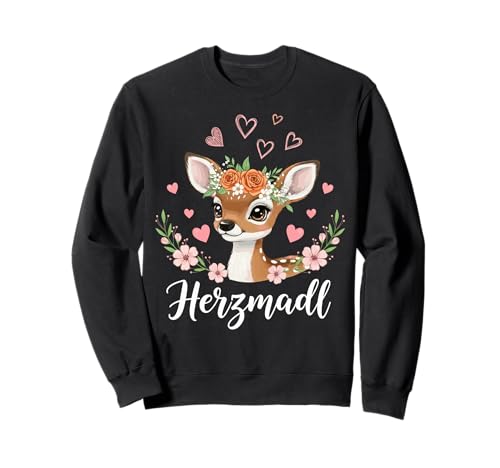 Herzmadl Hirsch Passend für Oktoberfest Damen Trachtenshirt Sweatshirt Herzmadl Hirsch Passend für Oktoberfest Damen Trachtenshirt Sweatshirt von Herzmadl Damen Trachten