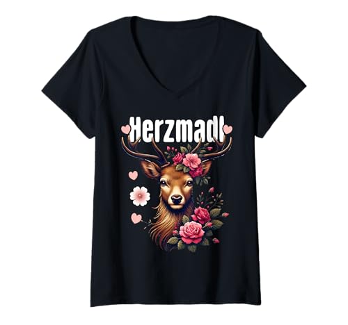Damen Trachtenshirt Damen Herzmadl Shirt Passend für Oktoberfest T-Shirt mit V-Ausschnitt Damen Trachtenshirt Damen Herzmadl Shirt Passend für Oktoberfest T-Shirt mit V-Ausschnitt von Herzmadl Shirt Damen Trachtenshirt