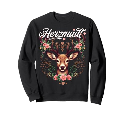 Passend für Oktoberfest Shirt Damen Trachtenshirt Trachten Sweatshirt Passend für Oktoberfest Shirt Damen Trachtenshirt Trachten Sweatshirt von Herzmadl T-Shirt Damen Trachtenshirt statt Dirndl