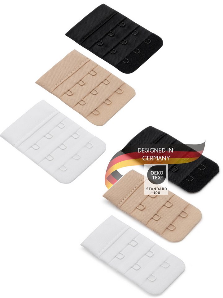 Herzmutter BH-Verlängerung 2er/3er Haken - BH-Erweiterung - Mehrerpack von Herzmutter