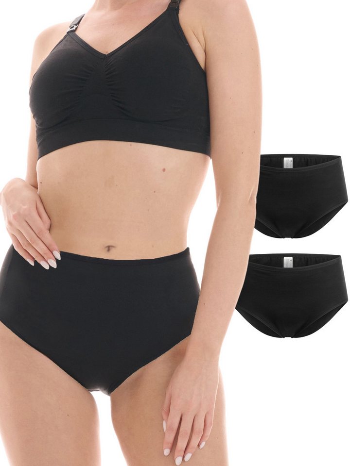 Herzmutter Funktionsunterhose Wochenbettslip HERZMUTTER (5920) Schwarz L (Set, 2 Stück) Saugfähig von Herzmutter