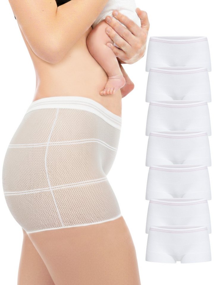 Herzmutter Funktionsunterhose Wochenbett Unterwäsche - Wöchnerinnen Slips nach Geburt (Set, 7er-Set) von Herzmutter