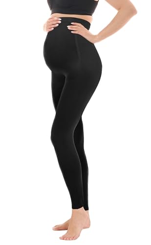 Herzmutter Umstandsleggings High Waist - Blickdicht - Stretch Schwangerschaft Leggings - Umstandsmode - 1900 (XL-XXL) von Herzmutter