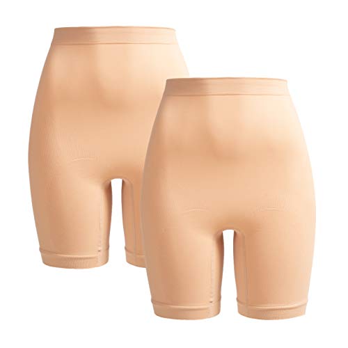 Herzmutter Shaping-Unterwäsche - Shapewear Shorts - Bauchweg-Bauchschmeichler - nach Geburt-Rückbildung - 1er & 2er-Set - 5620 (M-L, Beige, 2X) von Herzmutter