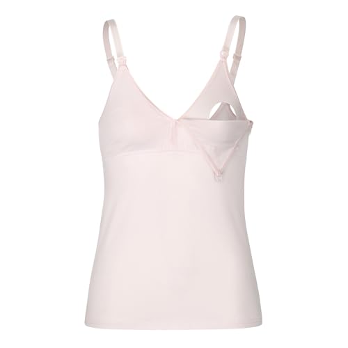 Herzmutter Stilltop Baumwolle - einfache Stillfunktion - integriertes Bustier-BH mit Clip-Verschlüssen - 1er & 2er-Set - 5400 (XL, Rosa, 1x) von Herzmutter