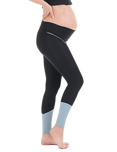 Herzmutter Umstands-Sport-Leggings - Sport-Set - Umstandsleggings-Sport-Hose - für Schwangere - atmungsaktiv - 8300 (Schwarz, XL) von Herzmutter