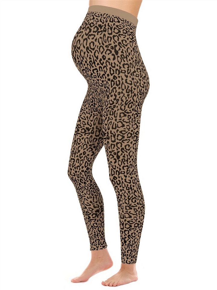 Herzmutter Umstandsleggings Leo Muster - Schwangerschaftsleggings Leopard (1-tlg) von Herzmutter