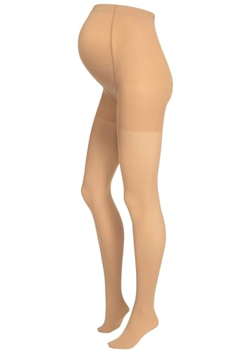 Herzmutter Umstandsstrumpfhose 50DEN - Matt-Soft - Halb-Transparent - Schwangerschaftsstrumpfhose - Beige - 1er & 2er-Set - 1800 (M/L, Beige) von Herzmutter