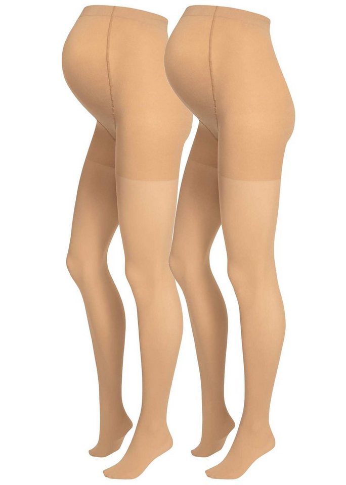 Herzmutter Umstandsstrumpfhose Schwangerschaftsstrumpfhose – Matt 50 DEN (Doppelpack 2 St) soft, dehnbar von Herzmutter
