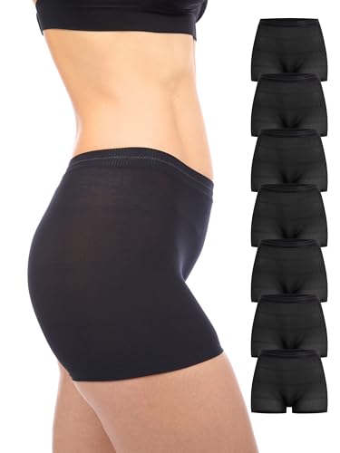 Herzmutter Wochenbett Unterwäsche - 7er Set - OekoTex - Postpartum Unterwäsche - nach Geburt-Kaiserschnitt - Einweg Unterhosen Damen - Mama-Slip - 9400 (Schwarz, S-M) von Herzmutter