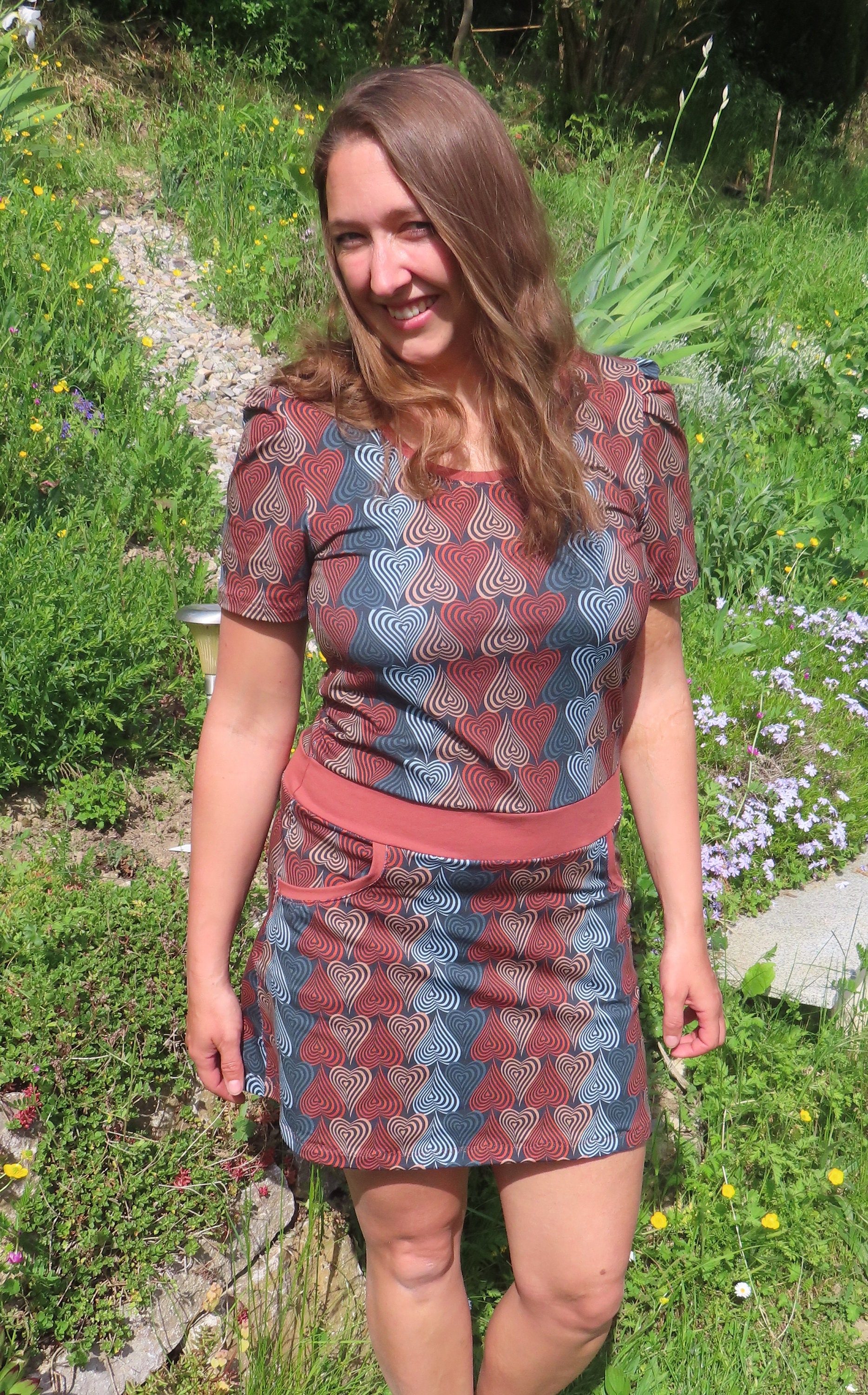 Jerseykleid "Brunhilde" Aus Bio-Baumwolljersey in A-Form von HerznahtVonAntje