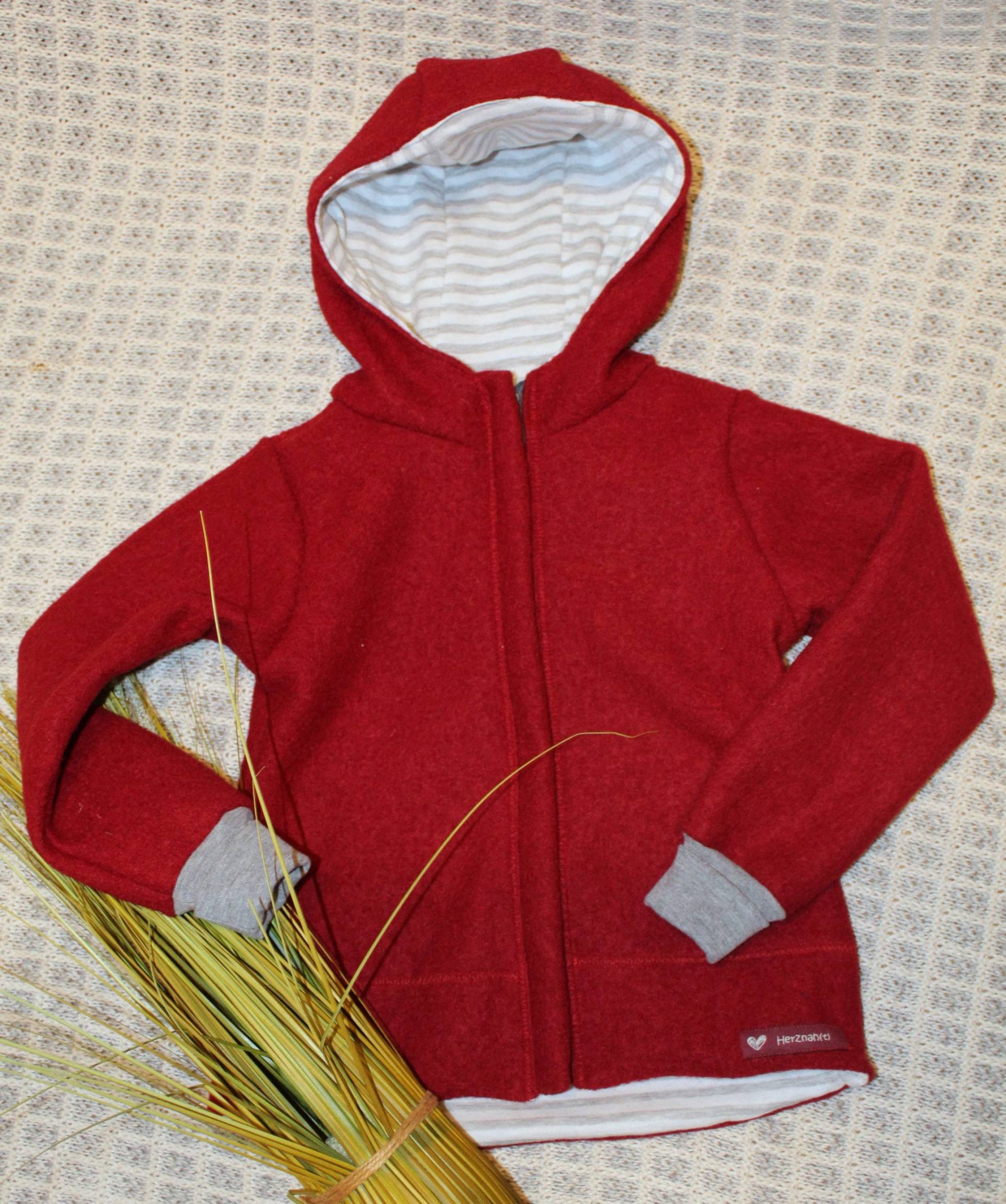 Walkjacke Mantel "Mann Fred" Junge Windschutz Reißverschluss Farbauswahl Kapuze von HerznahtVonAntje