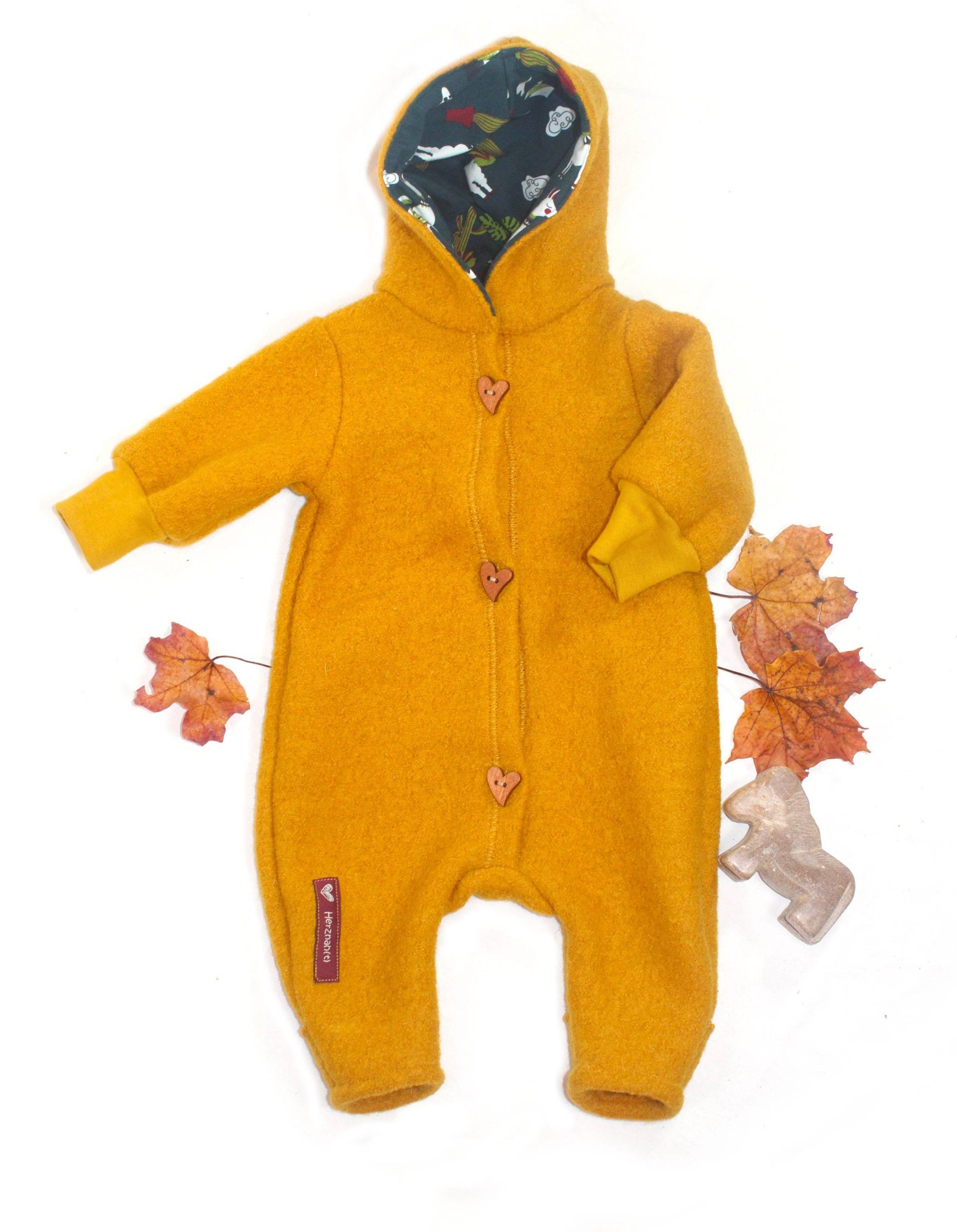 Wollwalkanzug "Pati Enten" Unisex Outdoor Knopf Reißverschluss Auch Mit Rüschen Walk von HerznahtVonAntje