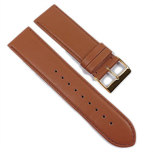 Herzog Beach Uhrenarmband Kalbsleder Caramel Braun 21703G, Stegbreite:24mm von Herzog