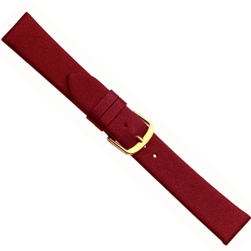 Herzog Design I Uhrenarmband Kalbsleder Purpurrot 20507G, Stegbreite:14mm von Herzog