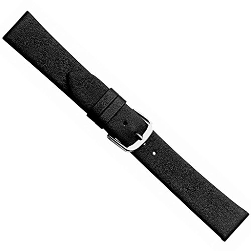 Design I XL Uhrenarmband Kalbsleder schwarz 20528S, Stegbreite:10mm von Herzog