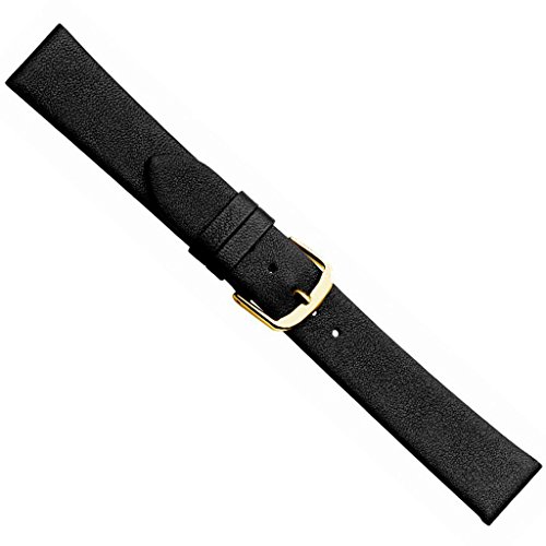 Herzog Design I Uhrenarmband Kalbsleder schwarz 20479G, Stegbreite:10mm von Herzog