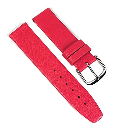 Herzog Kids-Antiallergie Leder Kinder Uhrenarmband Kalbleder extra kurz rot 22500S, Stegbreite:14mm von Herzog