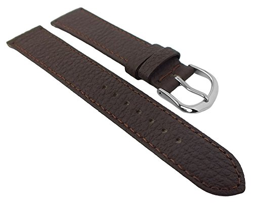 Herzog Uhrenarmband Kalbsleder Standard | Ersatzband braun 29093, Stegbreite:12mm, Schließe:Silbern von Herzog