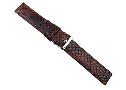 Python Print Uhrenarmband Kalbsleder Braun 20805S, Stegbreite:16mm von Herzog