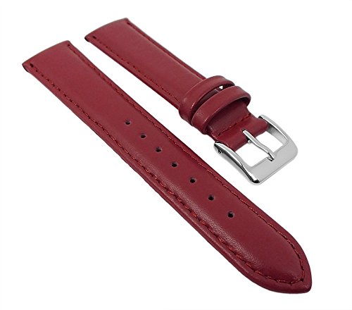 Herzog Uhrenarmband Seidenkalb Leder Band Rot 26699S, Stegbreite:12mm von Herzog