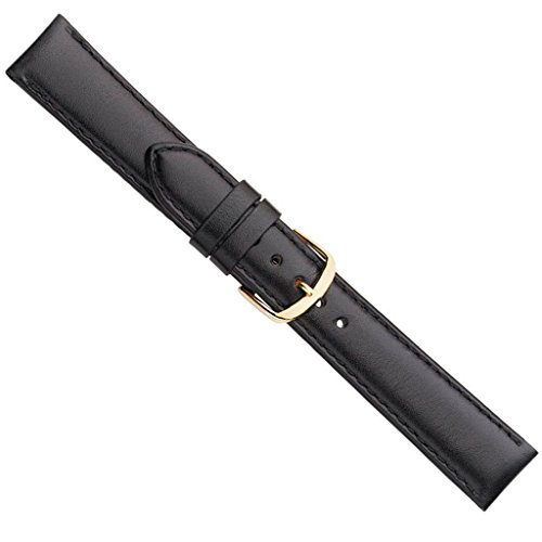 Uhrenarmband Büffelleder schwarz 20314G, Stegbreite:16mm von Herzog