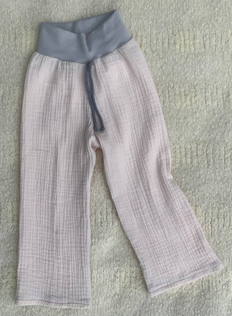 Bequeme Musselin Hose Kinder, Babyhose Aus Musselin, Musselinhose Leichte Freizeithose Für Mädchen Sommerhose von Herzpueppchen