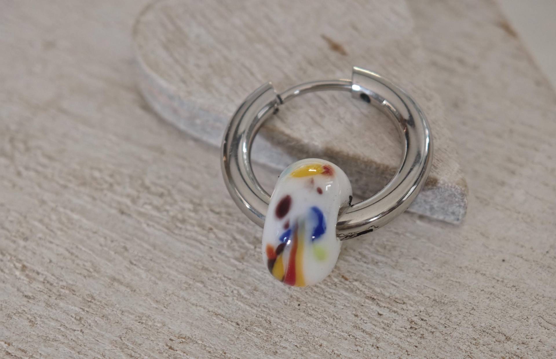 Edelstahl Creolen Mit Glasperlen - Handgefertigte Ohrringe Aus Muranoglas- Verschiedene Farben Edelstahl Creolen Mit Glasperlen - Handgefertigte Ohrringe Aus Muranoglas- Verschiedene Farben von HerzsDesign