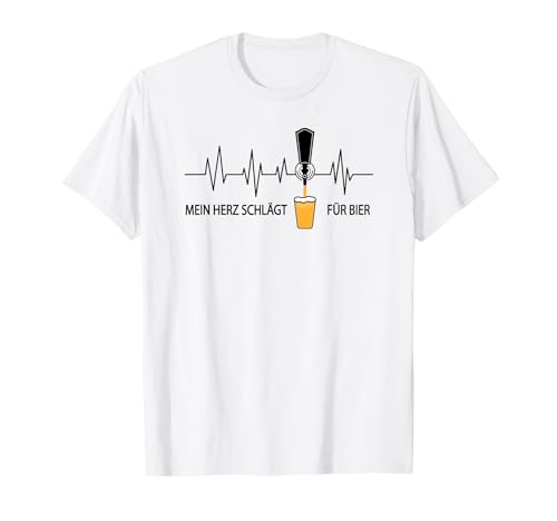 Herzschlag Bier Saufen lustiges Geschenk Männer JGA T-Shirt Herzschlag Bier Saufen lustiges Geschenk Männer JGA T-Shirt von Herzschlag Bier und Saufshirts