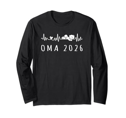 Oma 2026 Herzschlag Mit Baby Schwangerschaft Verkünden Langarmshirt Oma 2026 Herzschlag Mit Baby Schwangerschaft Verkünden Langarmshirt von Herzschlag Ich Werde Oma 2026 Schwangerschaft