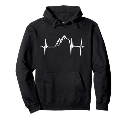 Herzschlag Berge Puls Berg EKG Wandern Geschenk Natur Pullover Hoodie Herzschlag Berge Puls Berg EKG Wandern Geschenk Natur Pullover Hoodie von Herzschlag Puls Outdoor Berge EKG Wandern