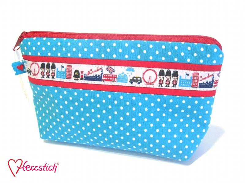 Kosmetiktäschchen "London" von Herzstich