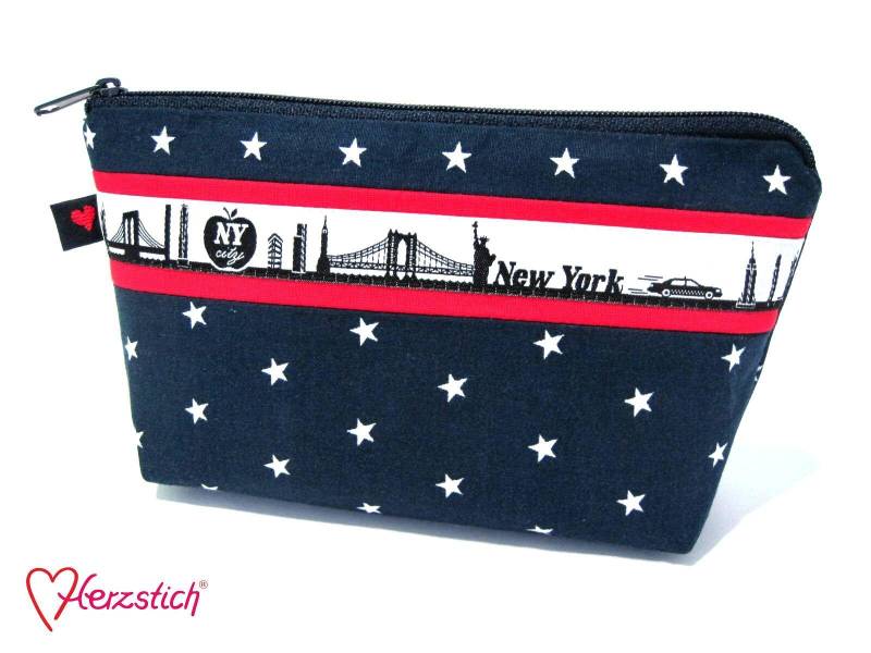 Kosmetiktäschchen "New York" von Herzstich