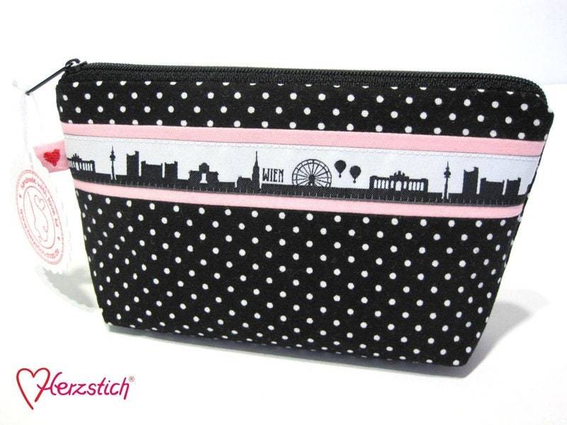 Kosmetiktäschchen "städteliebe" Wien von Herzstich