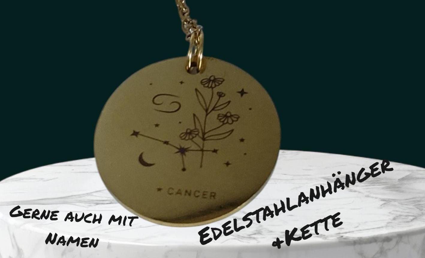 Personalisierter Gravierter Sternzeichen Ketten Anhänger Edelstahl, Horoskop Kette, Astro, Zodiac, Geburtstag , Jahrestag, Muttertag, Freunde Personalisierter Gravierter Sternzeichen Ketten Anhänger Edelstahl, Horoskop Kette, Astro, Zodiac, Geburtstag , Jahrestag, Muttertag, Freunde von Herzstueck123