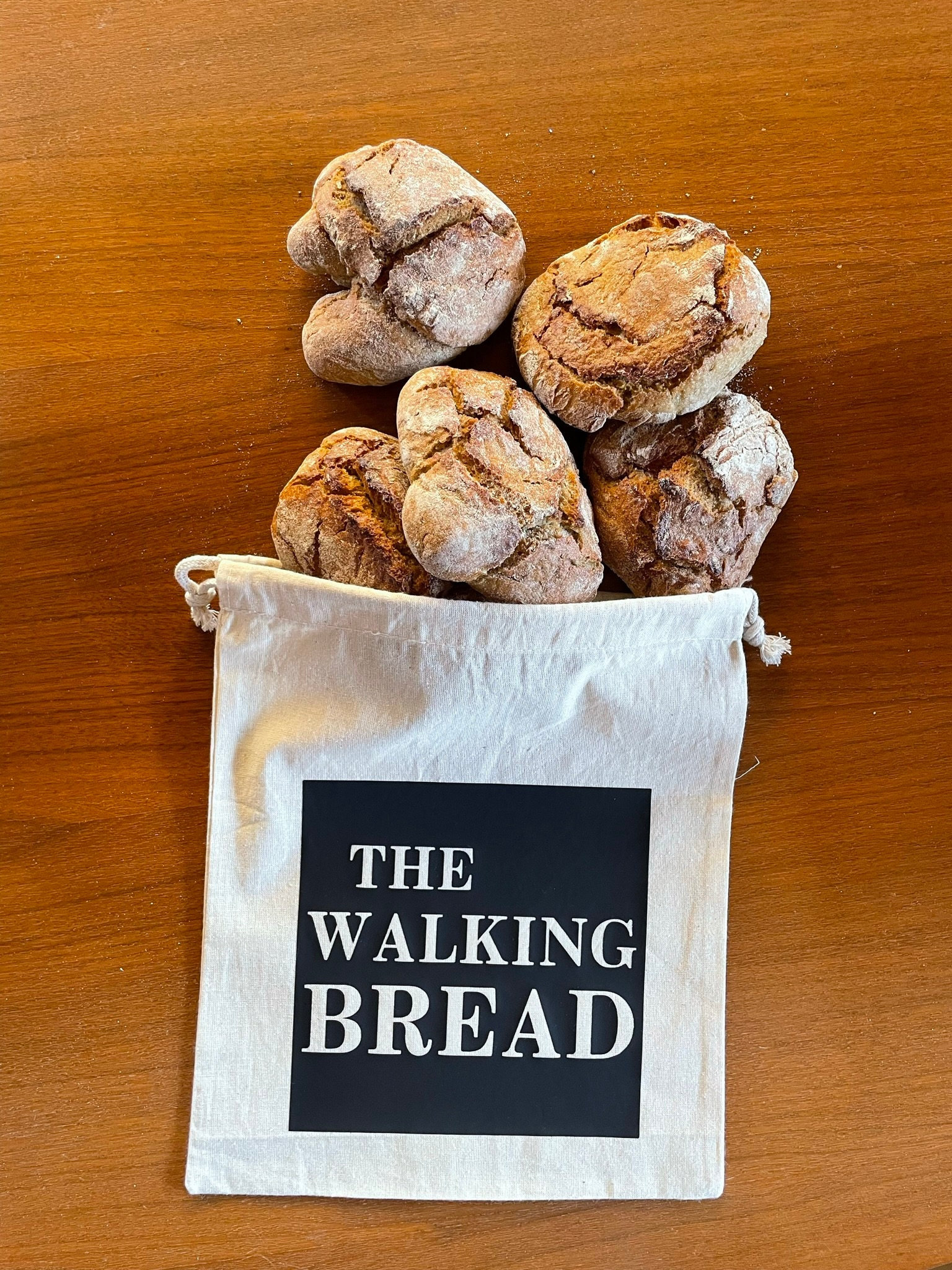 Brotbeutel/Brötchenbeutel Nachhaltig Aus Baumwollstoff The Walking Bread Brotbeutel/Brötchenbeutel Nachhaltig Aus Baumwollstoff The Walking Bread von HerzstueckevonJulia