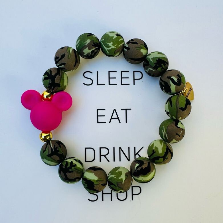 Pink Mickey Meets Camouflage - Herzteil Armband Pink Mickey Meets Camouflage - Herzteil Armband von Herzteil