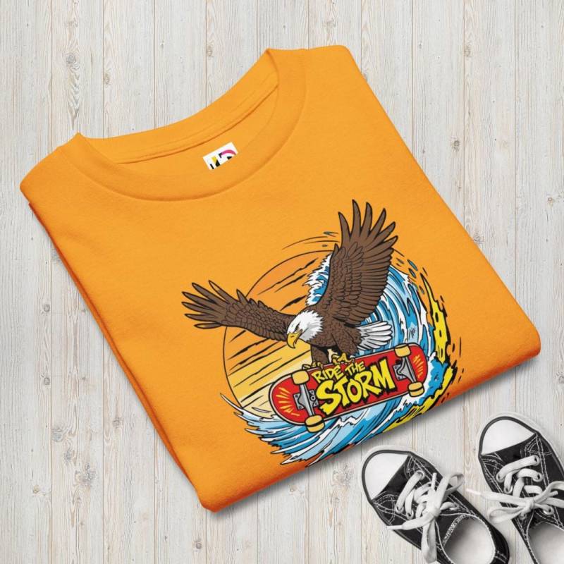Kinder T-Shirt Mit Skateboard Adler - Streetwear Für Kleine Skater & Abenteurer Bequemes Shirt Jungen Und Mädchen Kinder T-Shirt Mit Skateboard Adler - Streetwear Für Kleine Skater & Abenteurer Bequemes Shirt Jungen Und Mädchen von HerztiereDesign