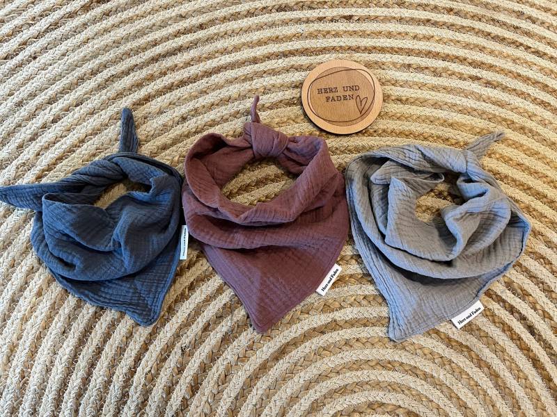 Musselintuch Halstuch Dreieckstuch Kinder Und Babys von HerzundFadenhandmade