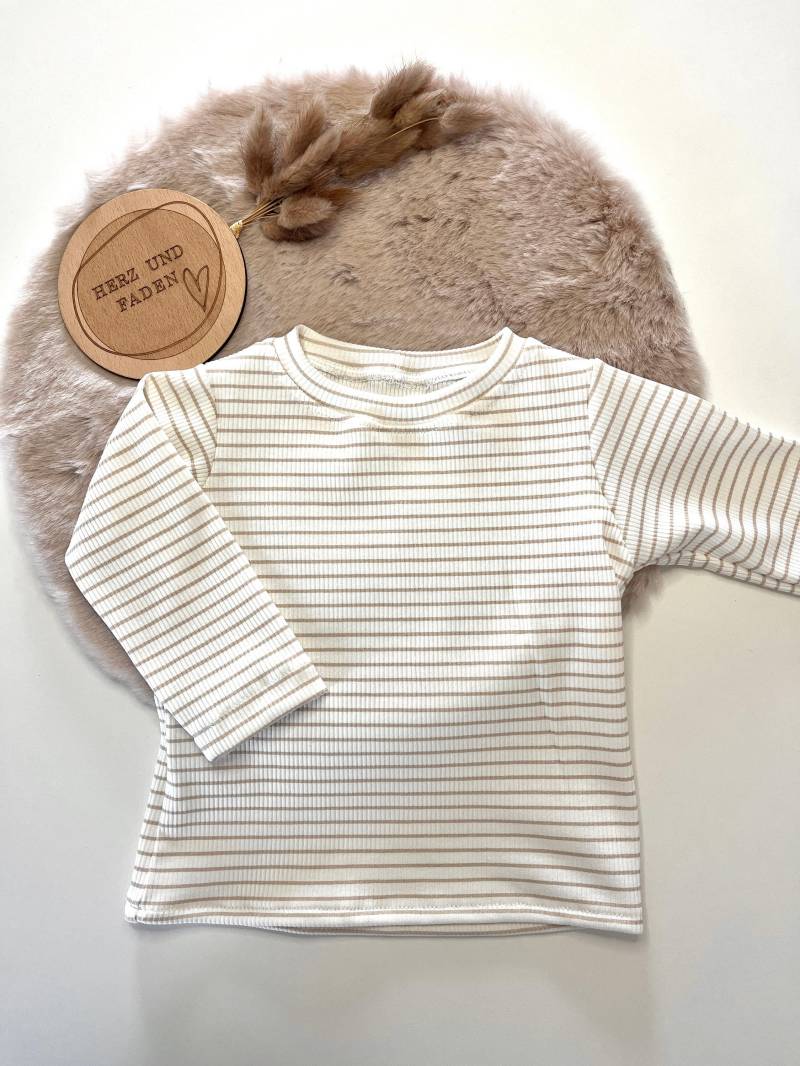 Shirt Ribjersey Streifen Babys Und Kinder/Streifenshirt Langarmshirt von HerzundFadenhandmade