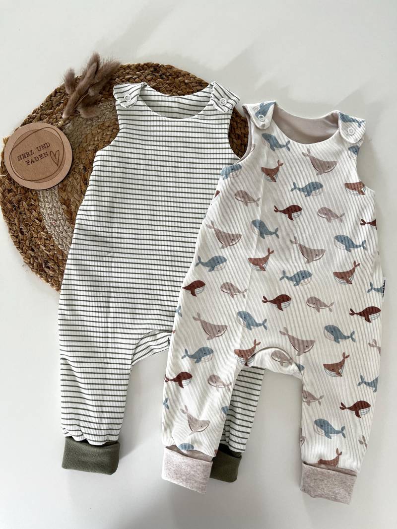 strampler Baby Ribjersey von HerzundFadenhandmade