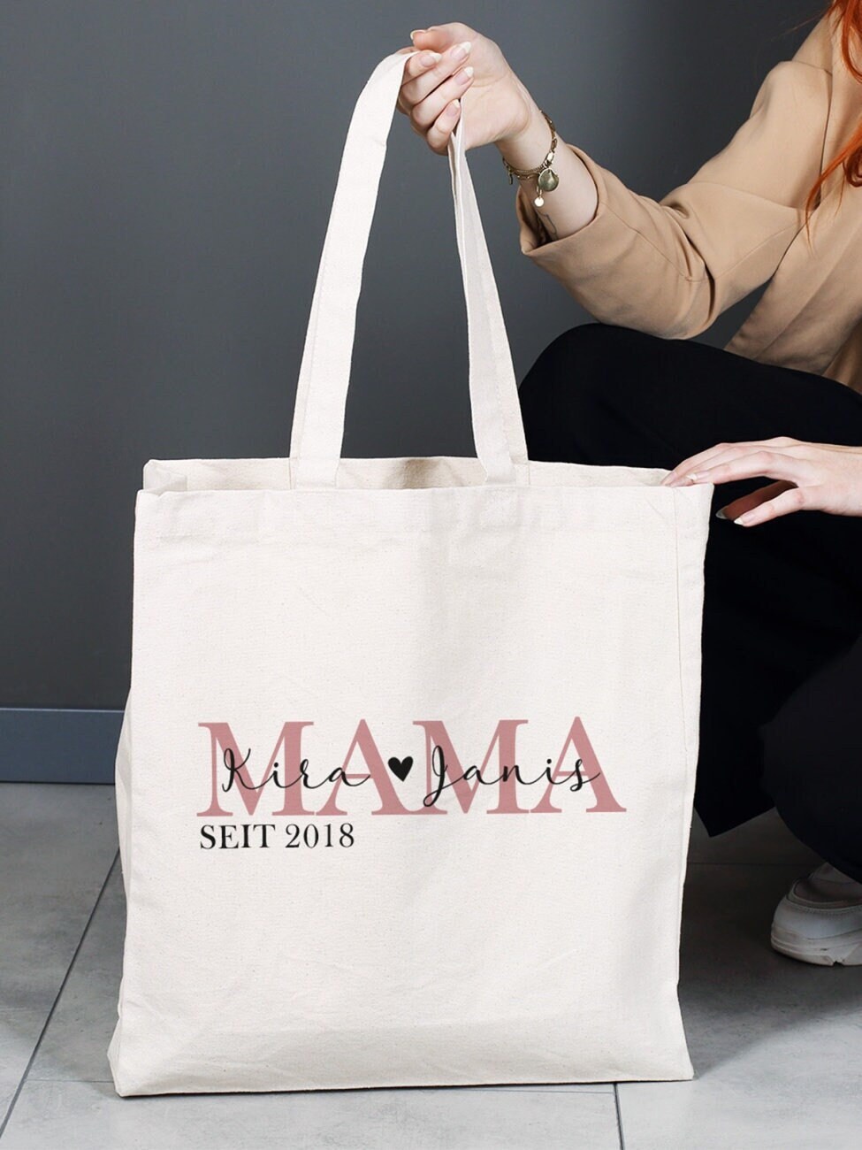 Einkaufstasche Mama Mit Namen Der Kinder Einkaufstasche Mama Mit Namen Der Kinder von HerzundHeim